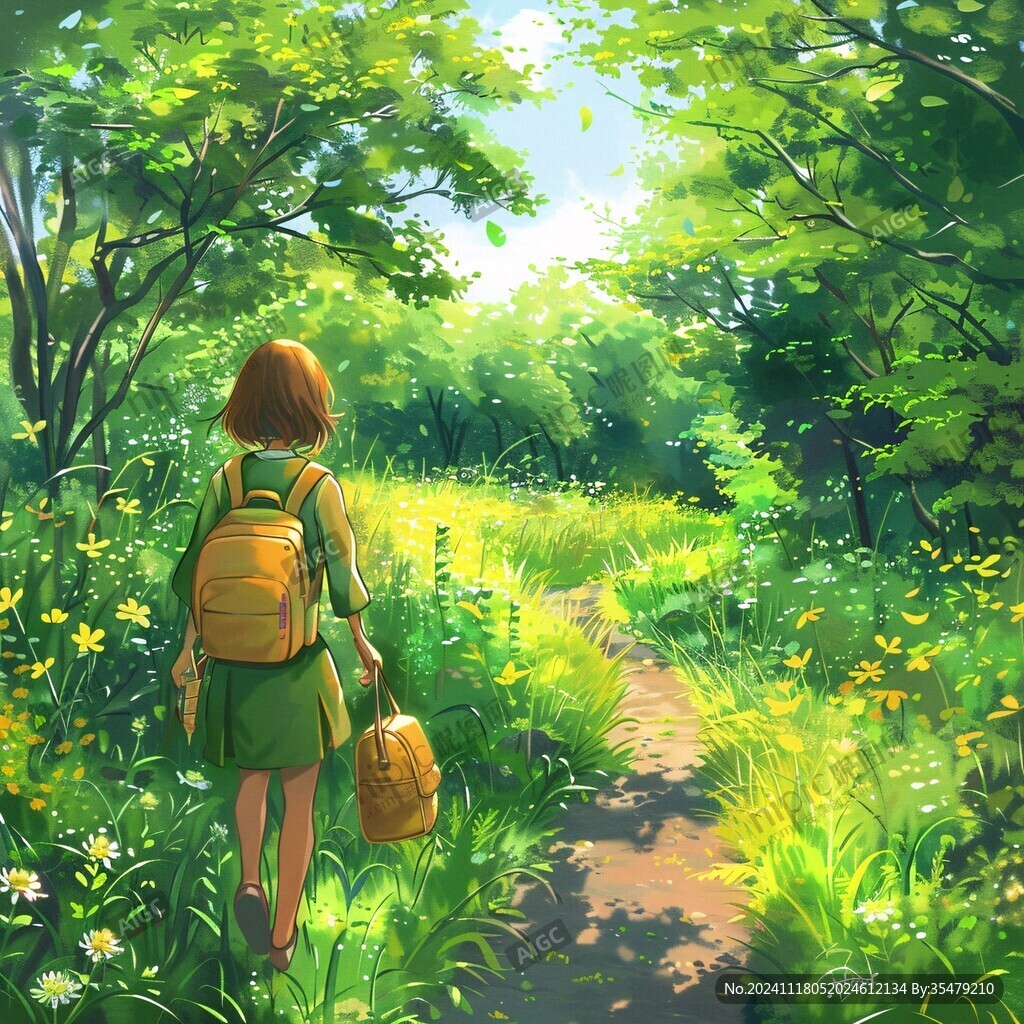 户外郊游插画