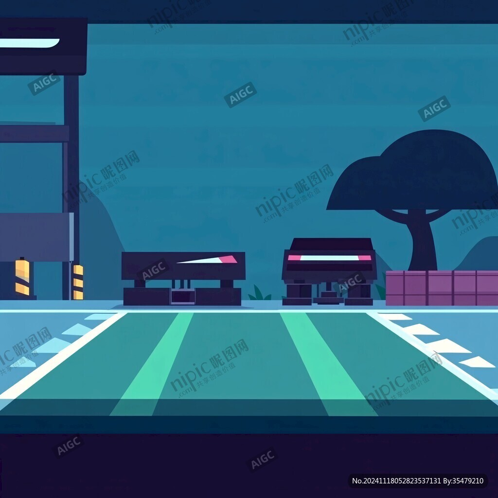 公路小汽车插画