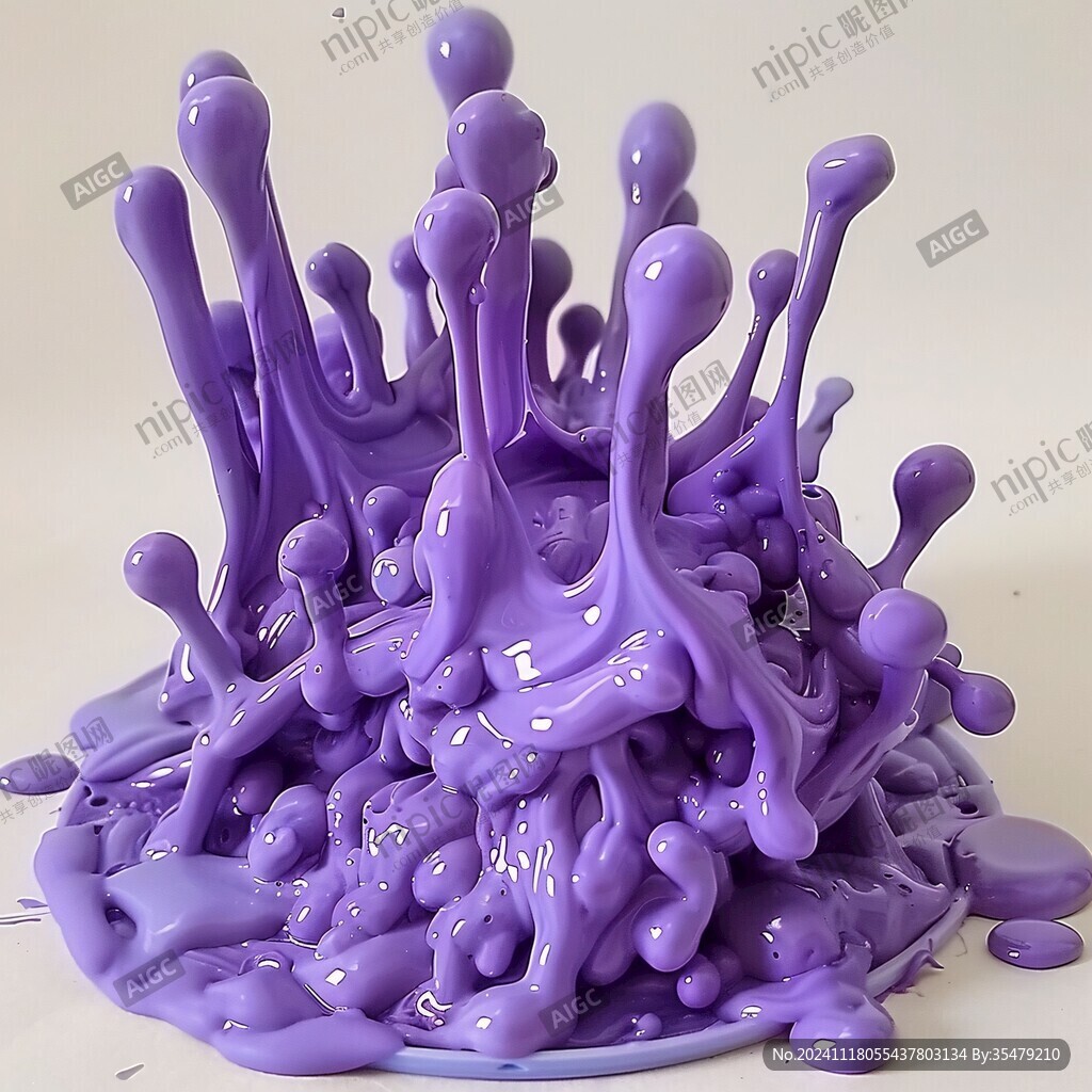 紫色梦幻细胞流体画