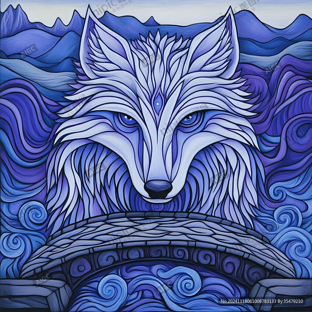 狼包装插画
