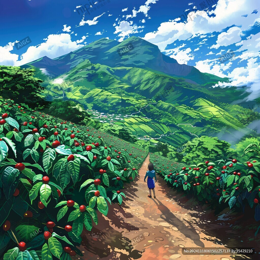 枸杞林插画