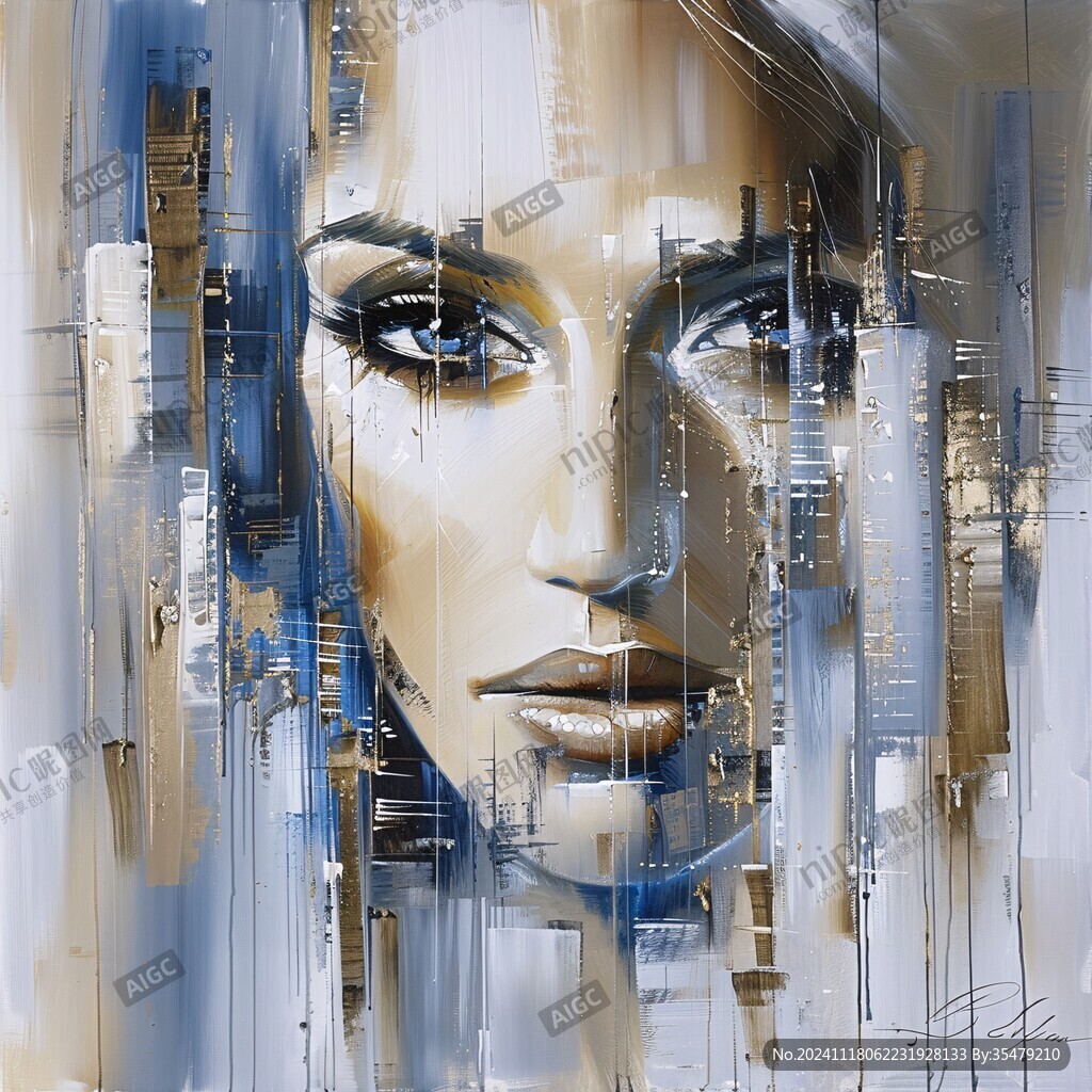 数字美女插画