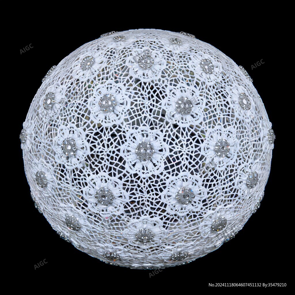 编制嵌染牙兰菊纹团