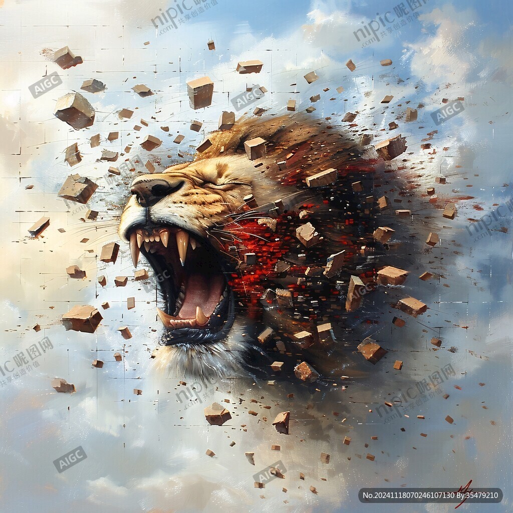 雄壮的动物插画