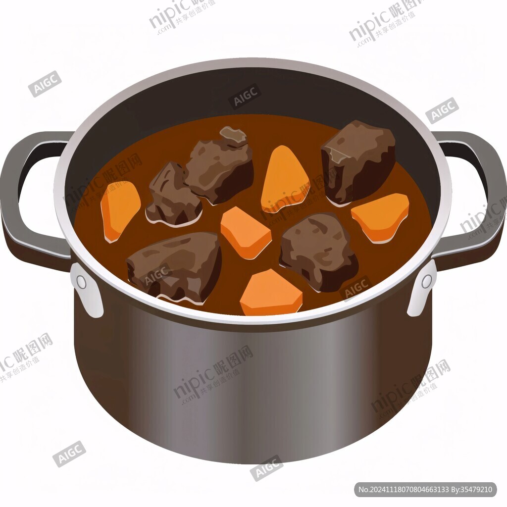 炖肉插画