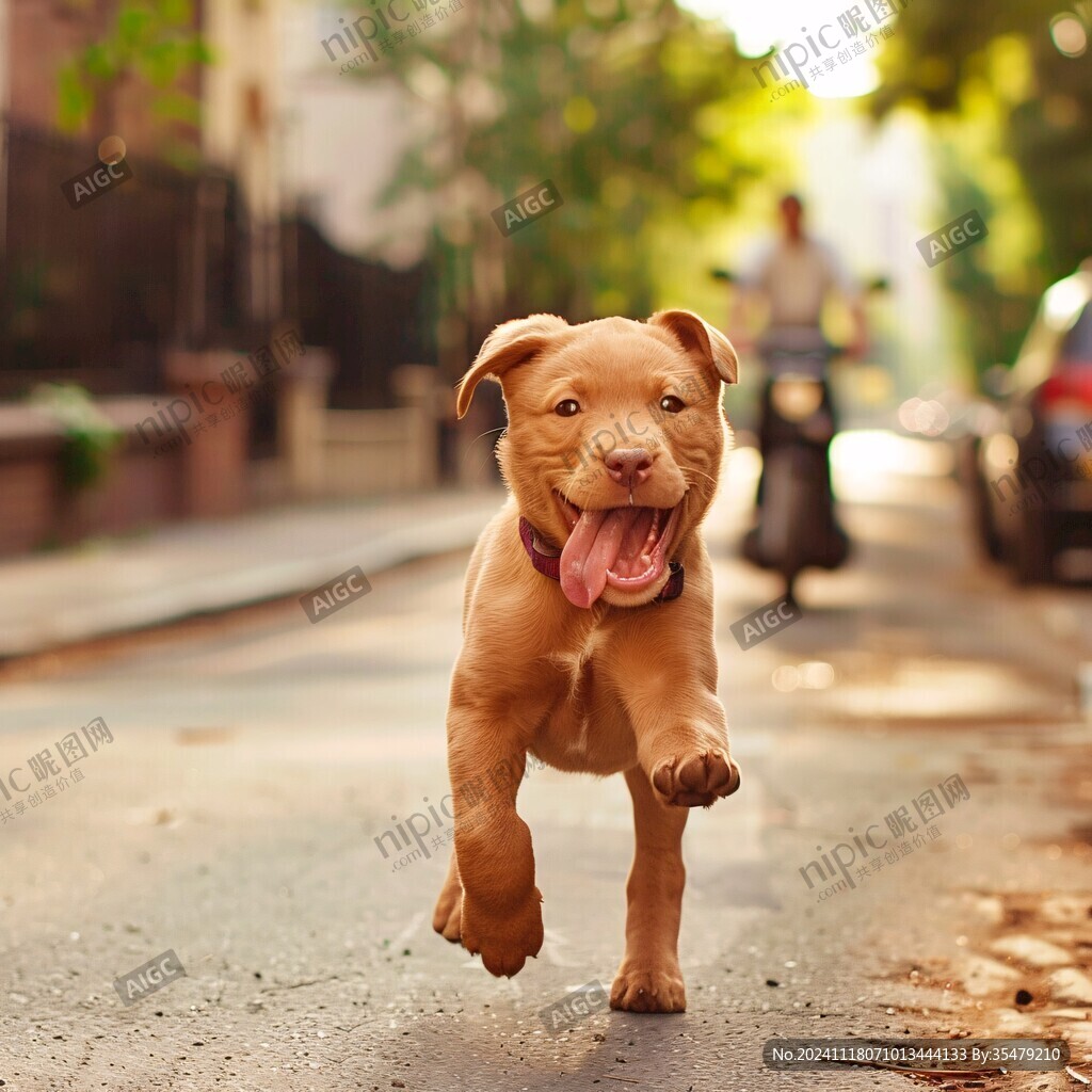 萌犬过马路