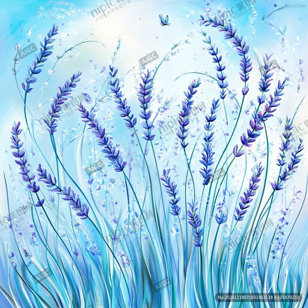薰衣草插画