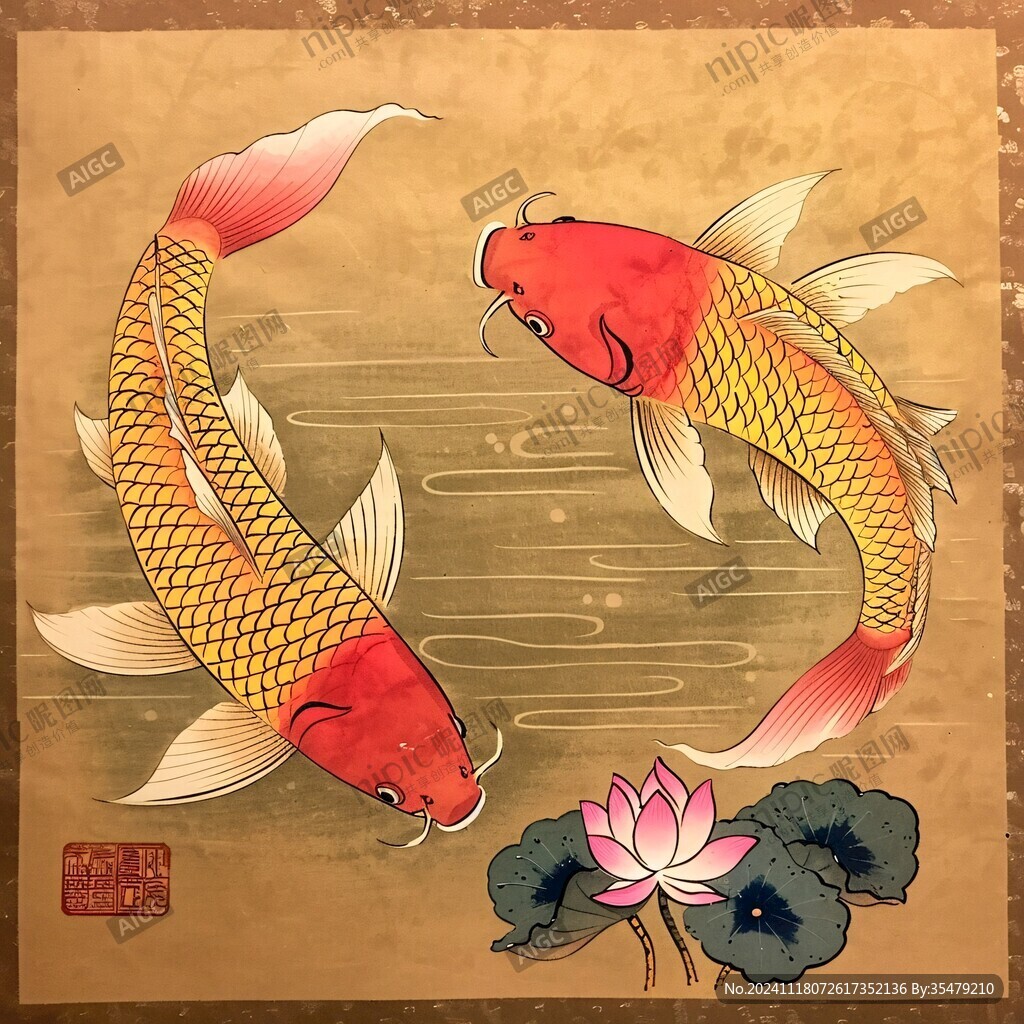 锦鲤年画