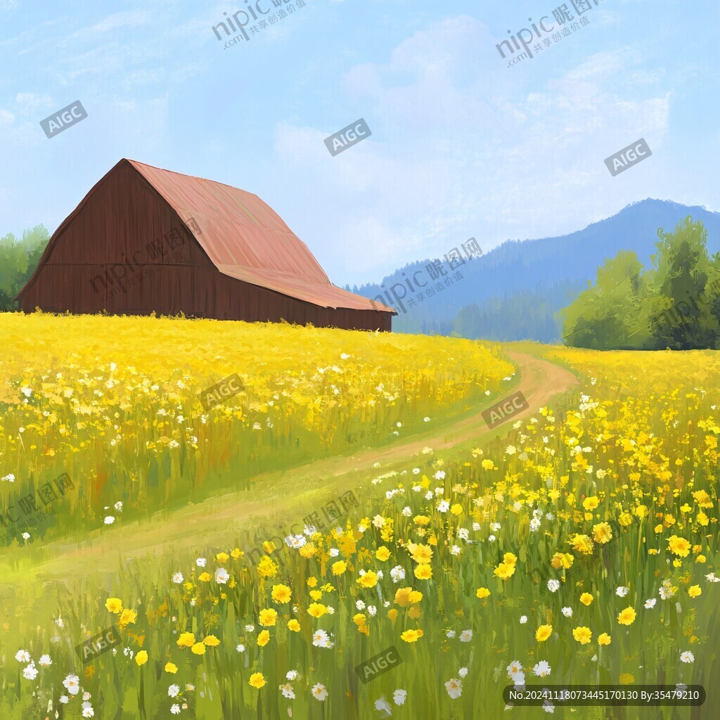 田园风光插画