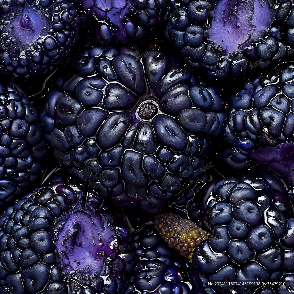 蓝宝石葡萄包装插画