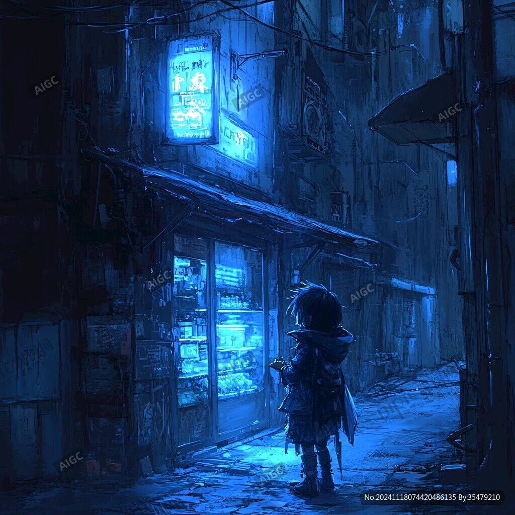 雨巷插画