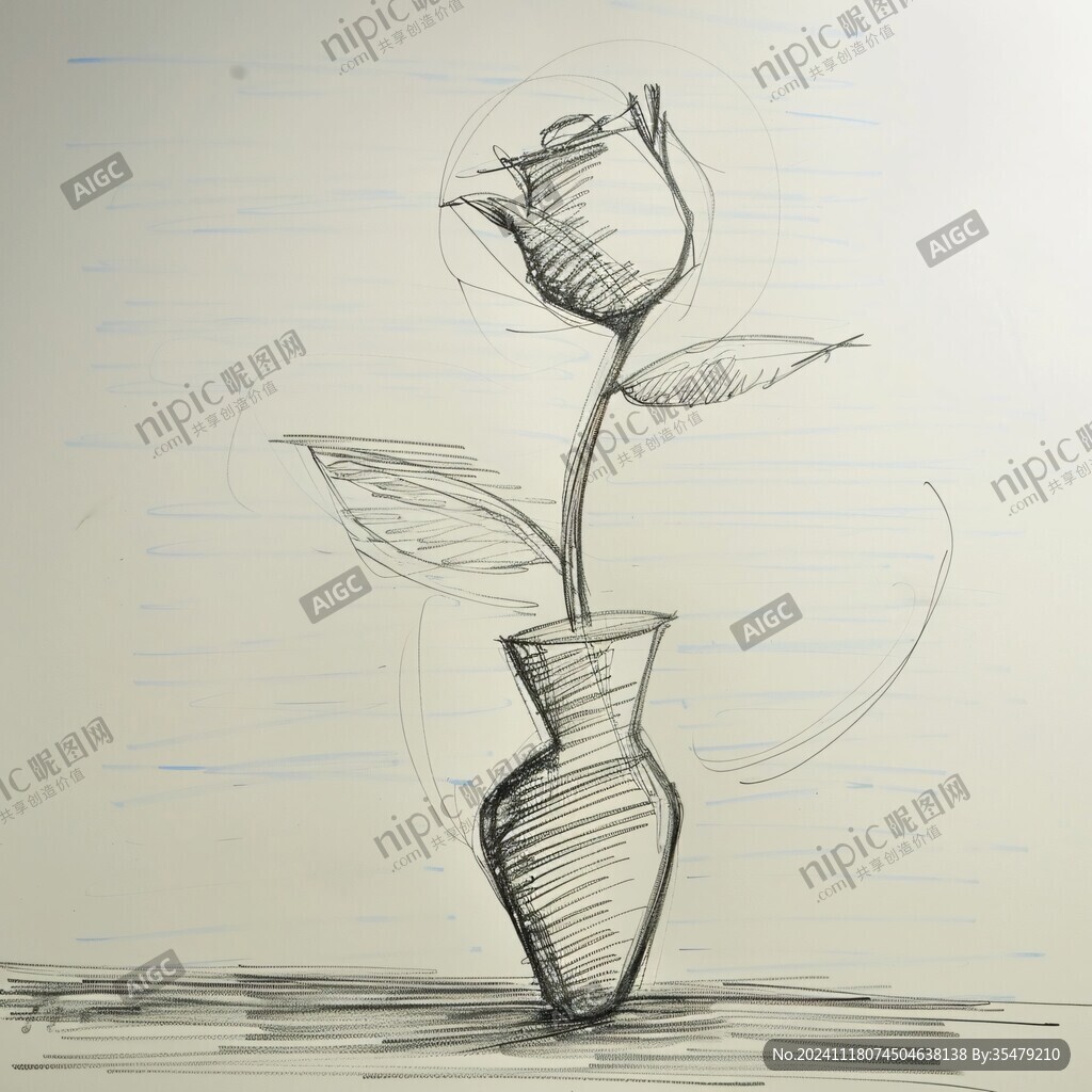 马蹄莲线稿