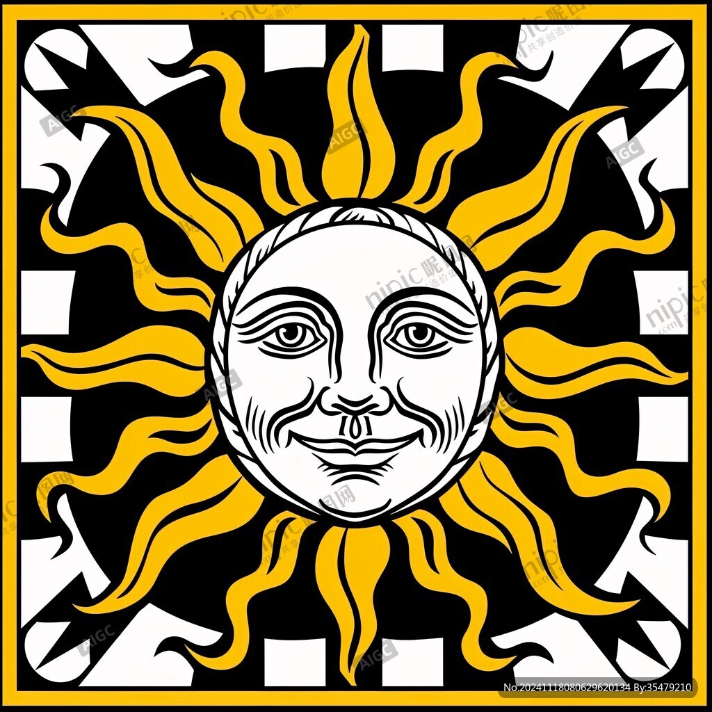 人面太阳纹