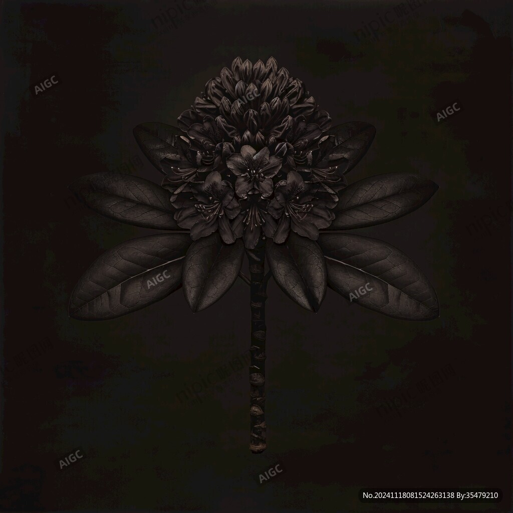 七叶一枝花插画