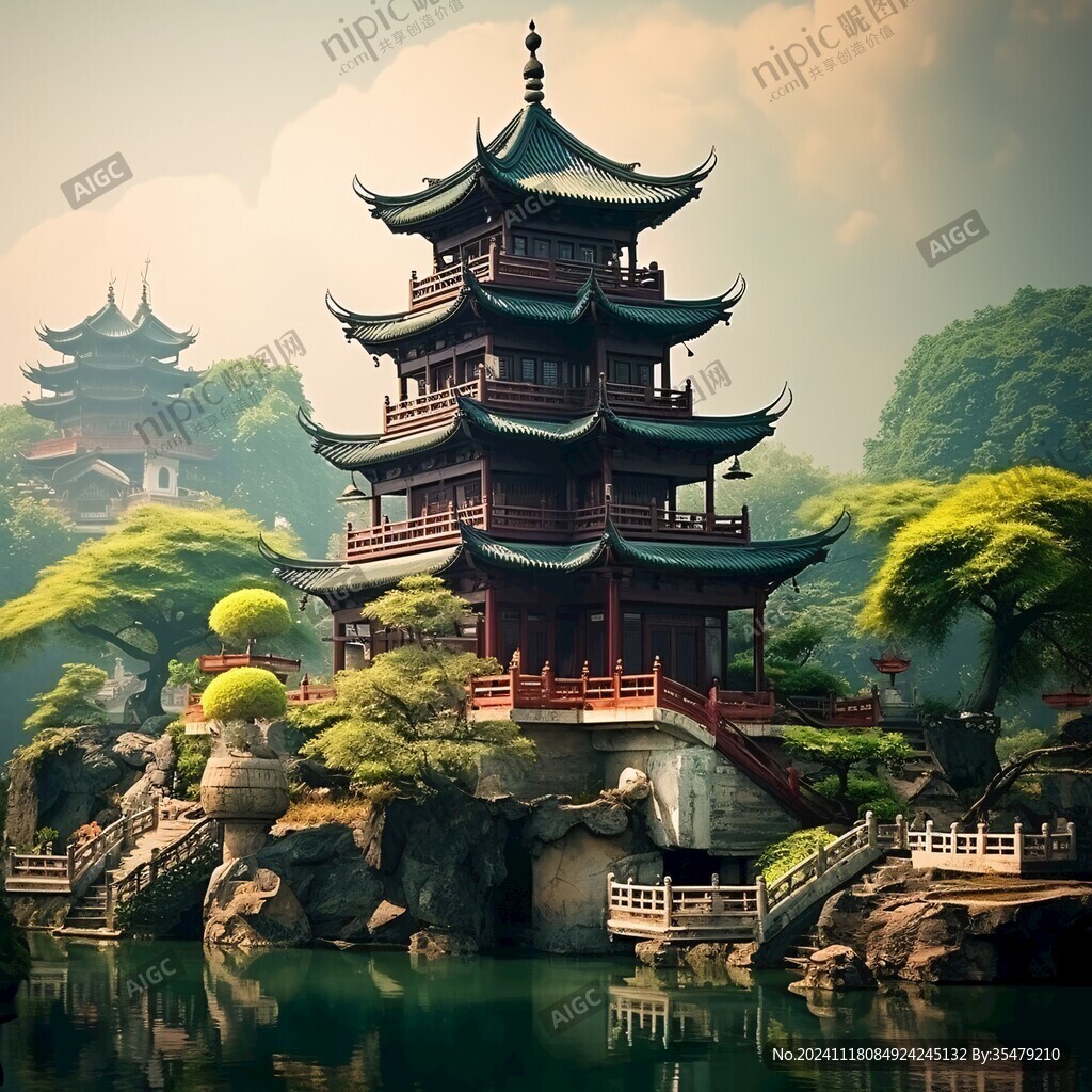 仙境亭台楼阁