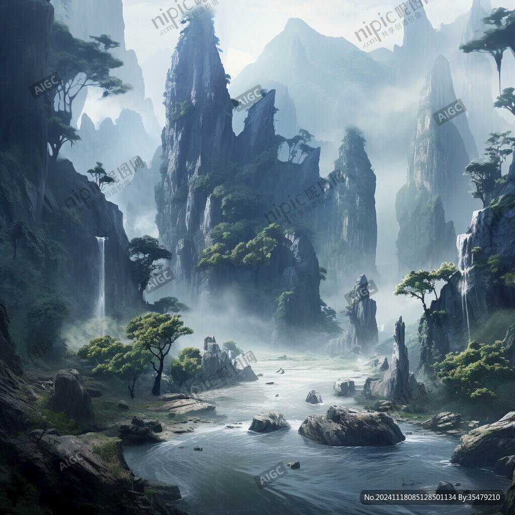 古风山水场景