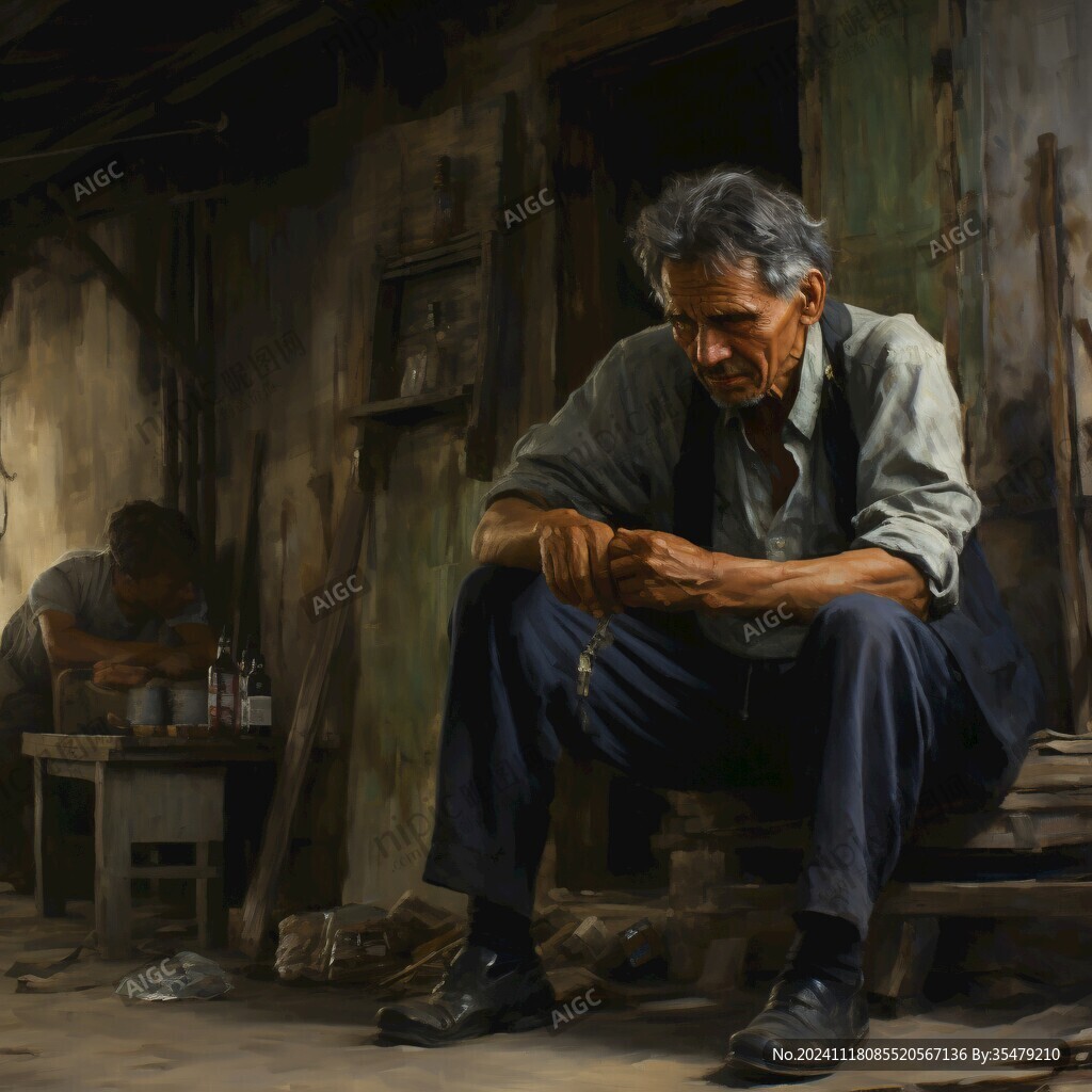 擦鞋人生活场景