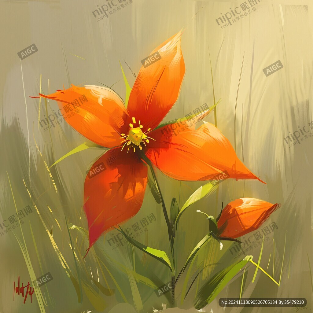 川红花插画