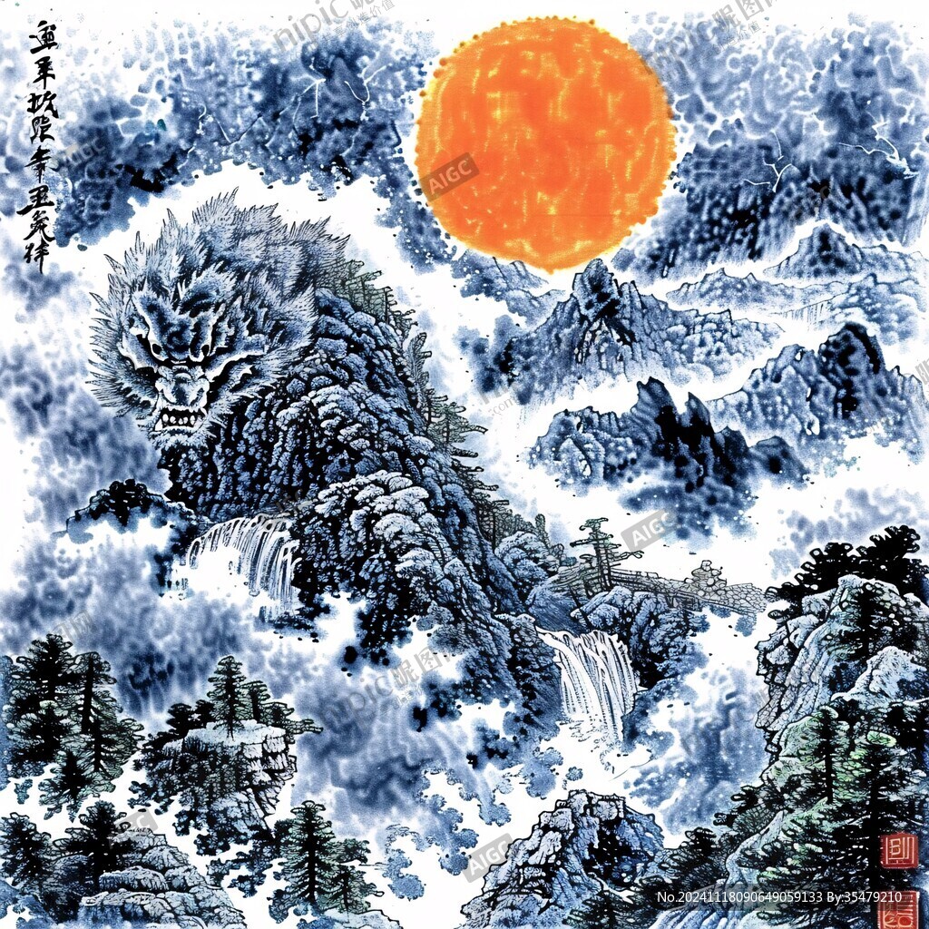 旭日东升图