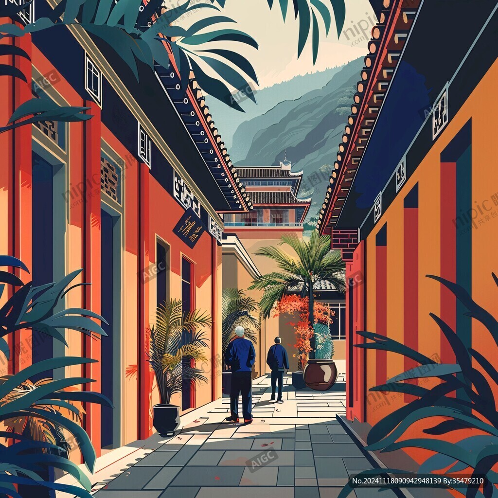 文殊院插画