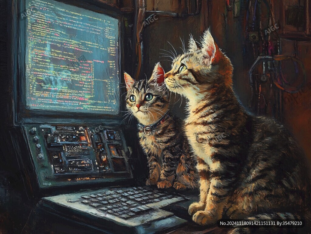 在控制面板中的猫