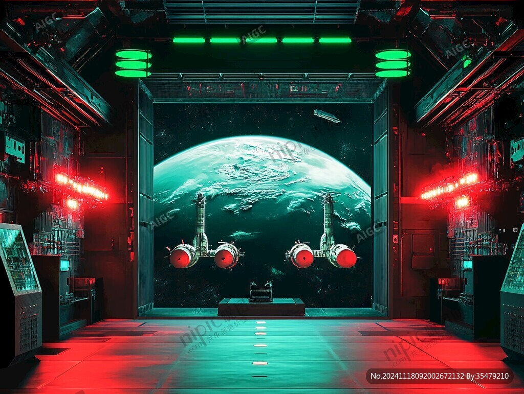红色背景kv探索宇宙