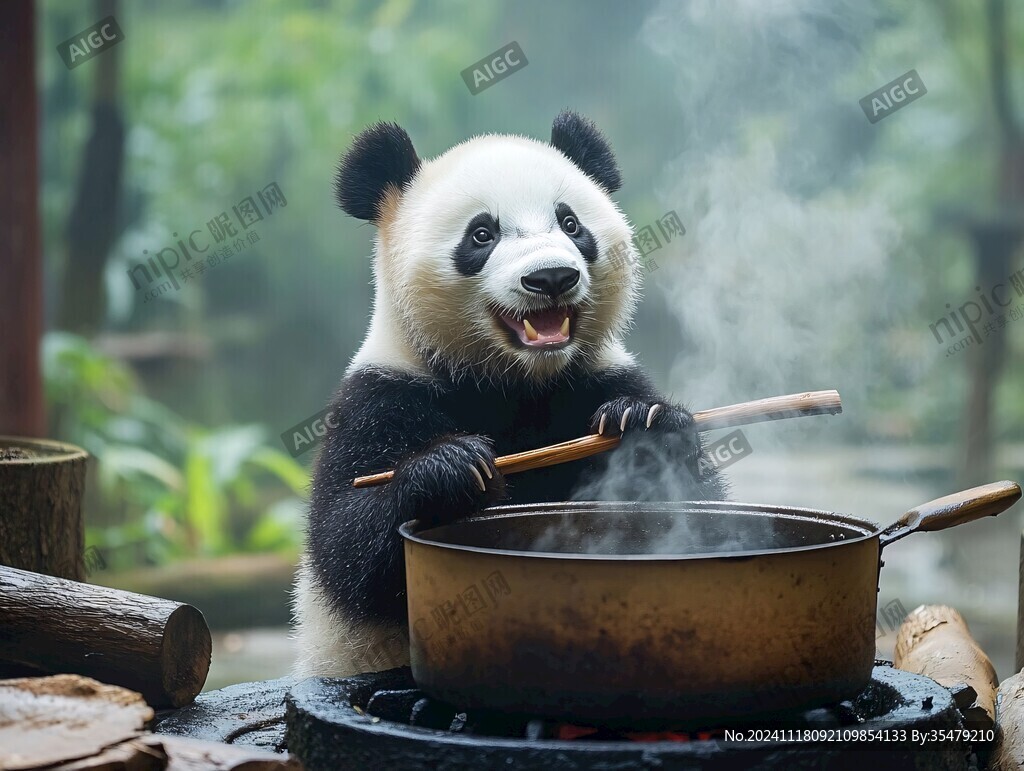 做饭的熊猫