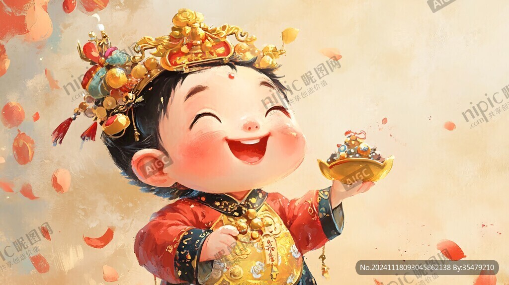 恭喜发财福娃