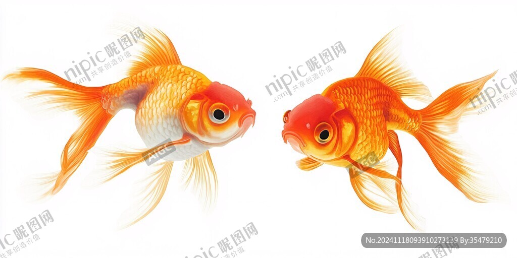 两只立体的大金鱼