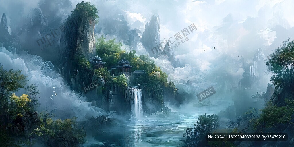 古风山水场景