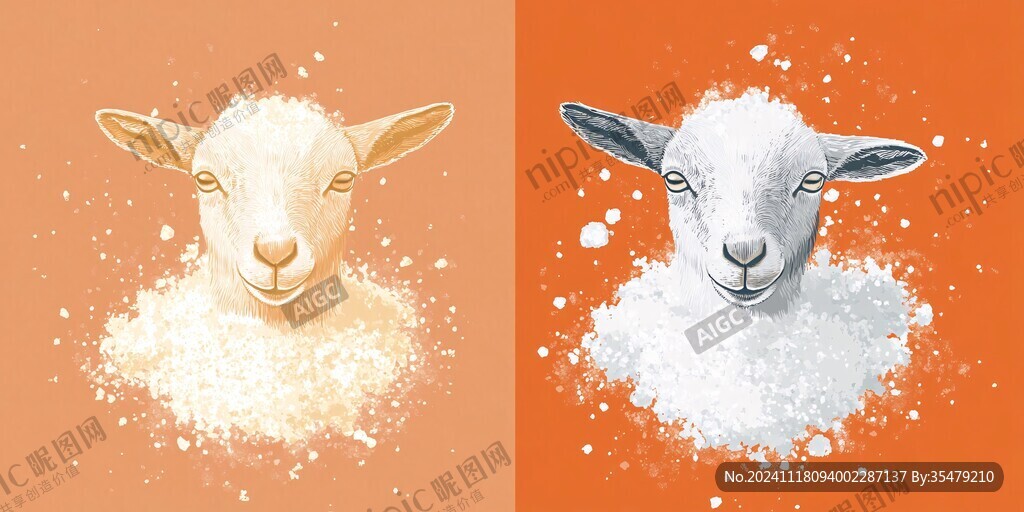 羊肉插画设计