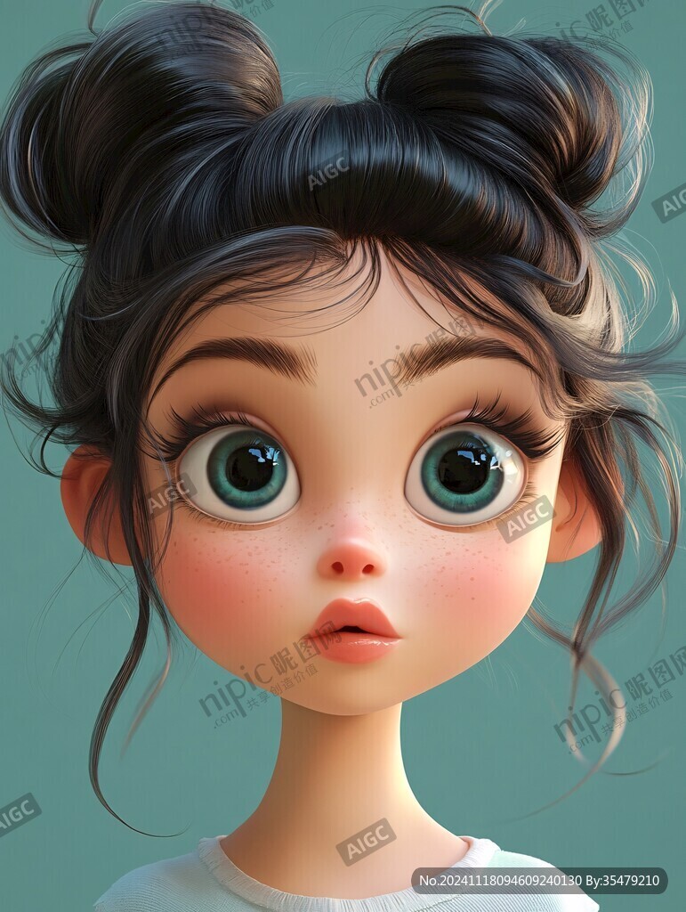 3d卡通女孩