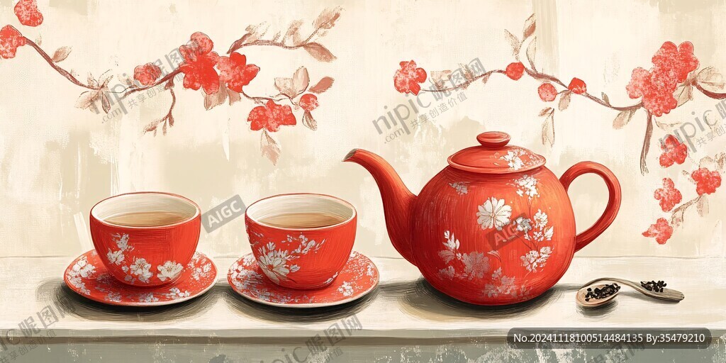 茶具插画