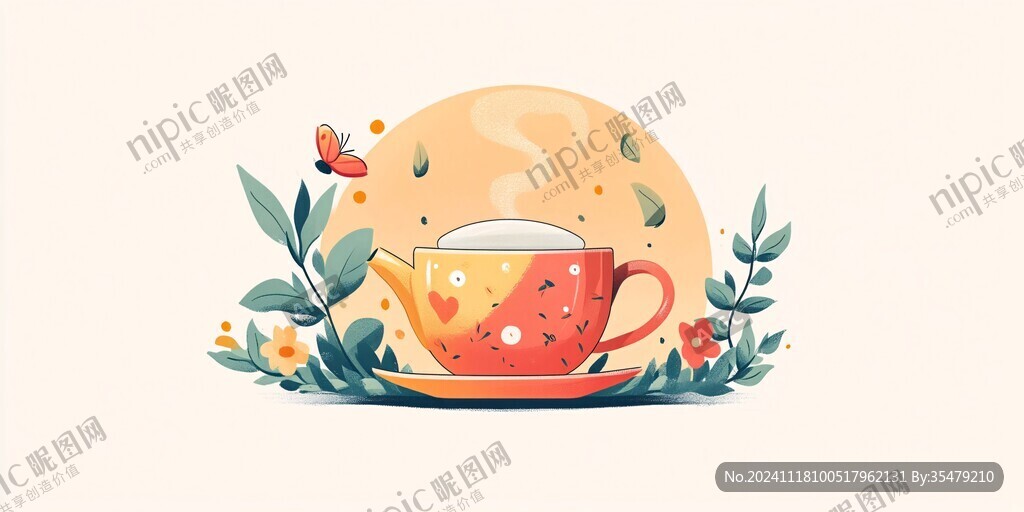 茶创意插画