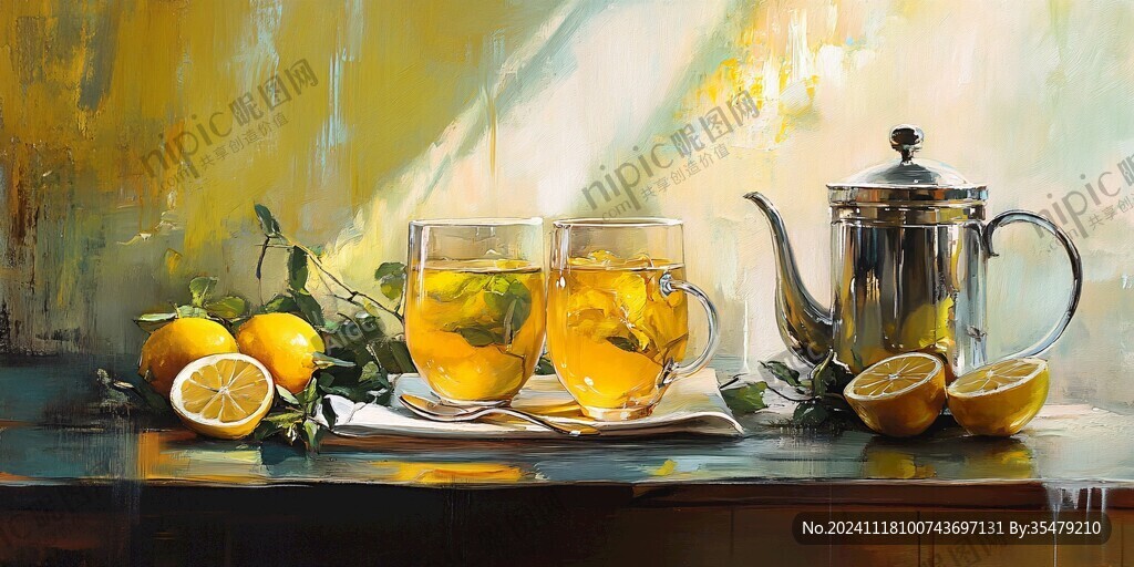 柠檬茶装饰画