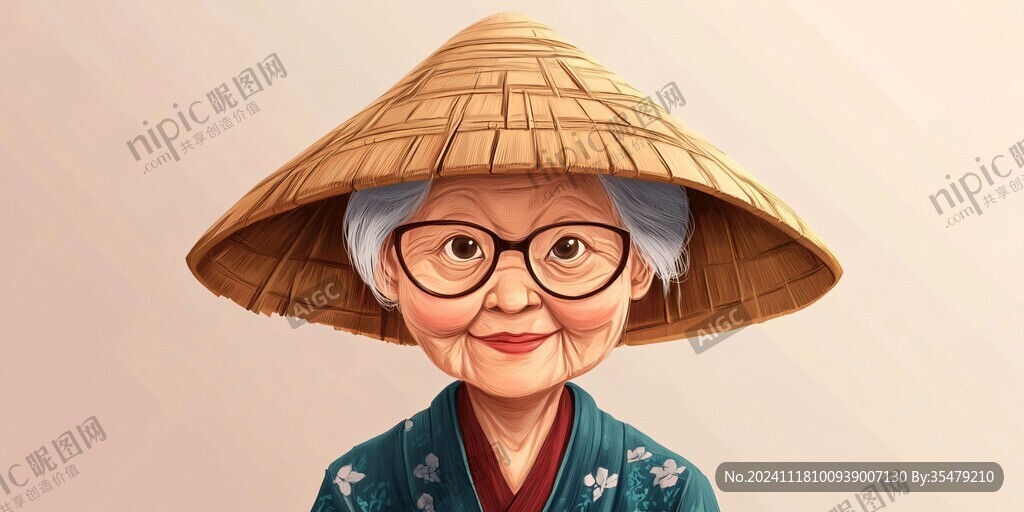 外婆插画