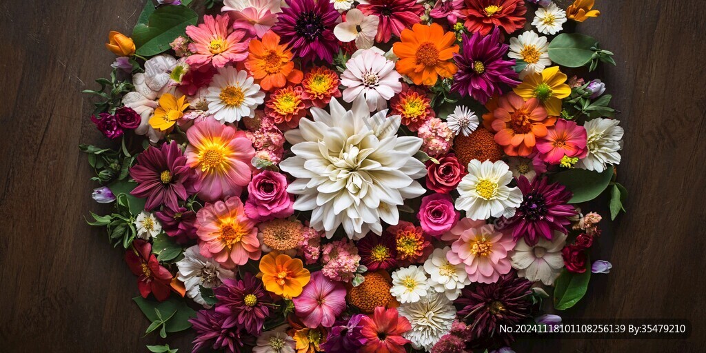 高清立体花卉墙