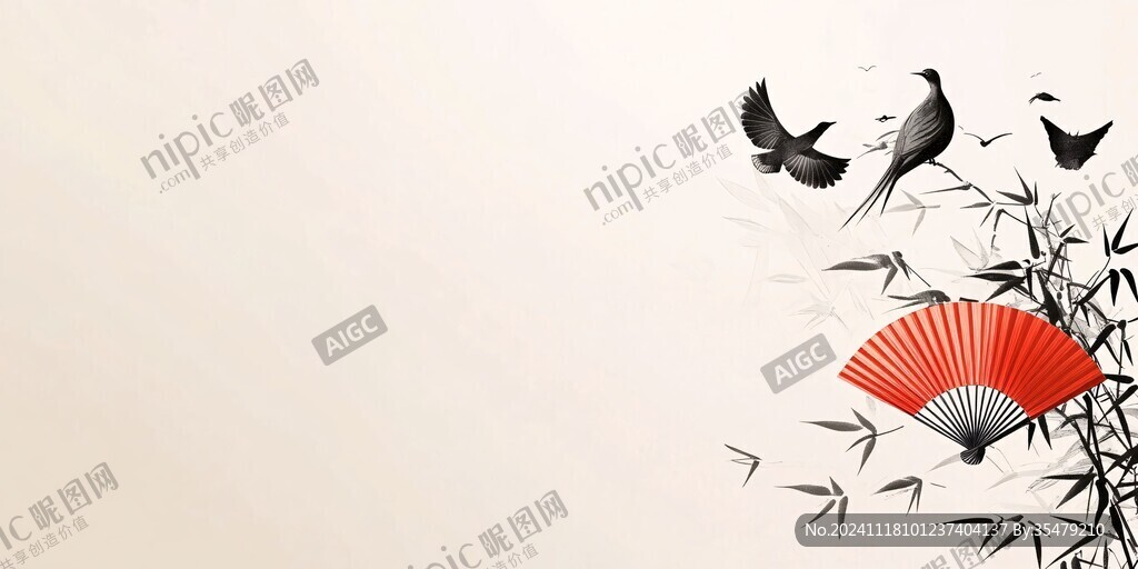 新中式墨竹背景