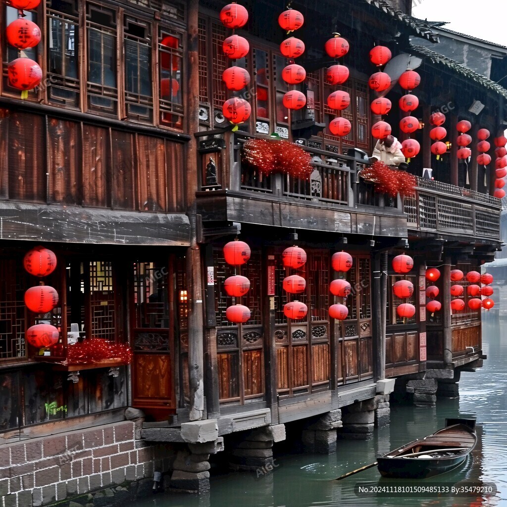 红灯笼吊脚楼