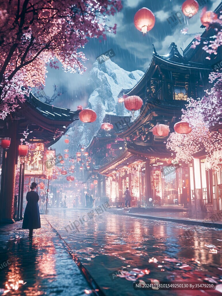 古风夜景