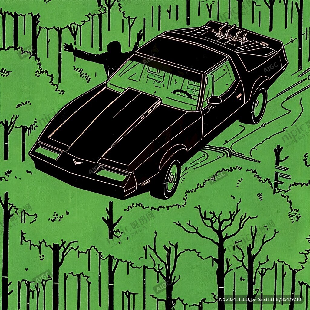树荫下的汽车