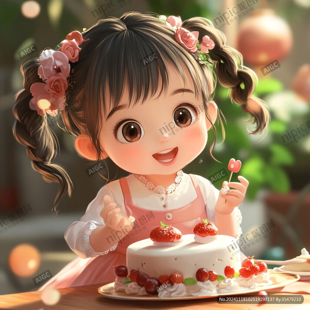 小女孩儿插