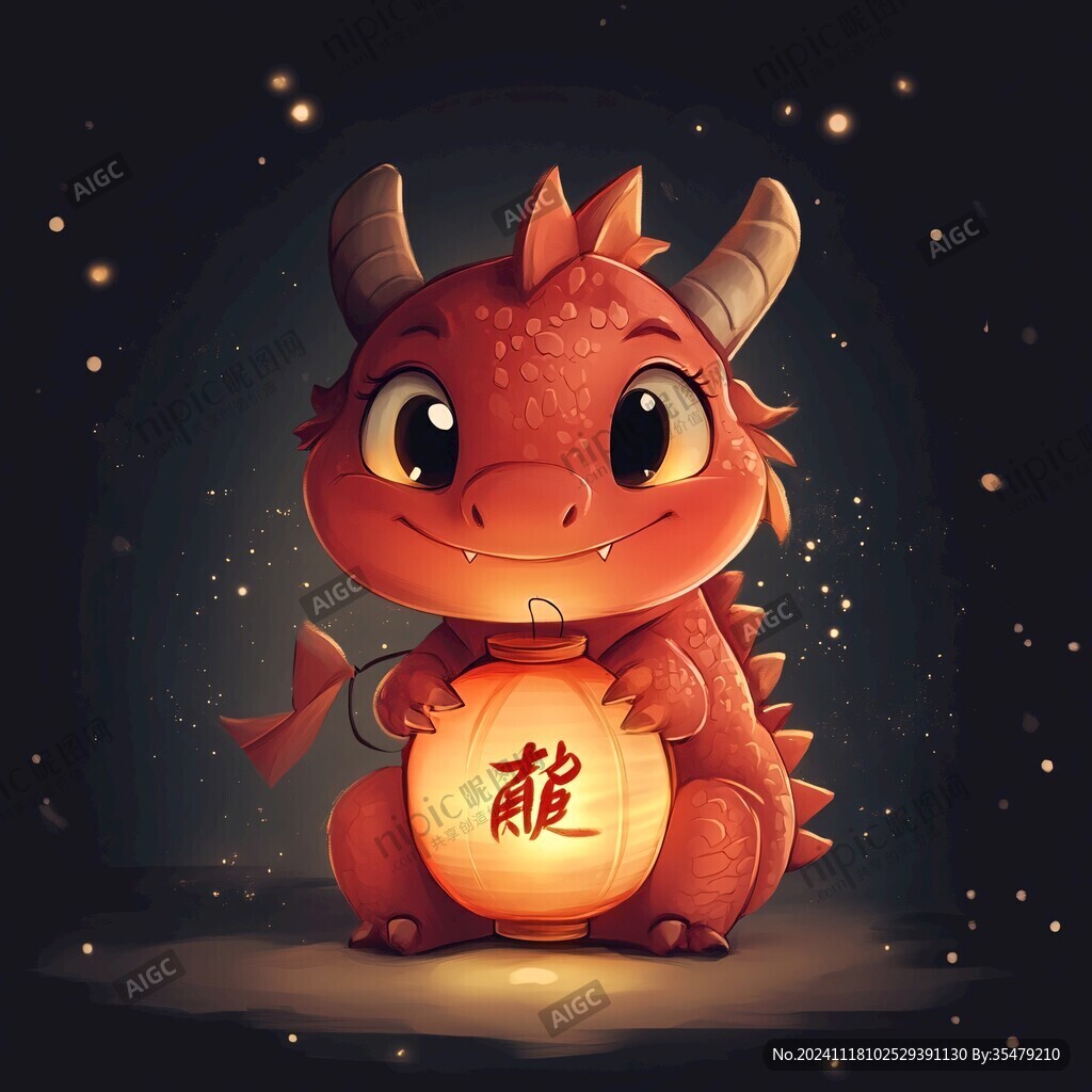 龙年卡通形象插画