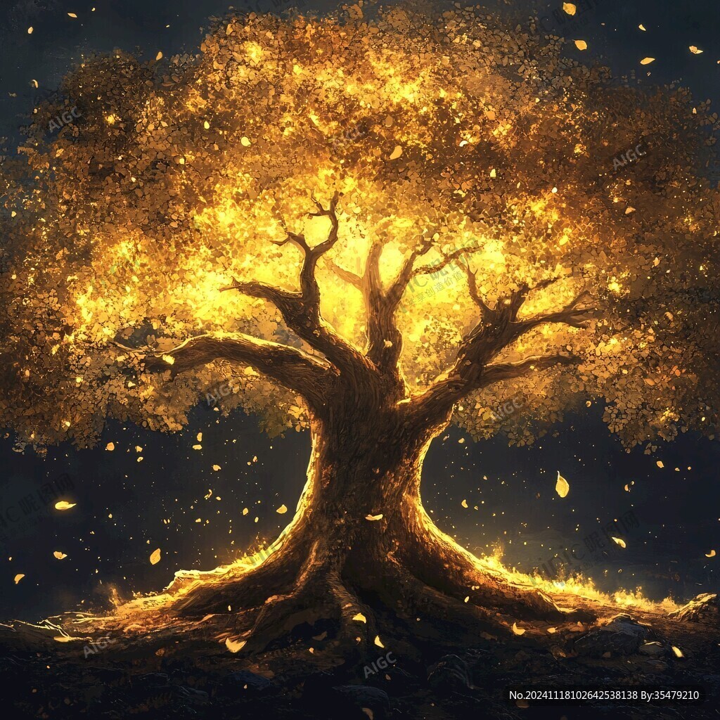 神秘梦幻的大树