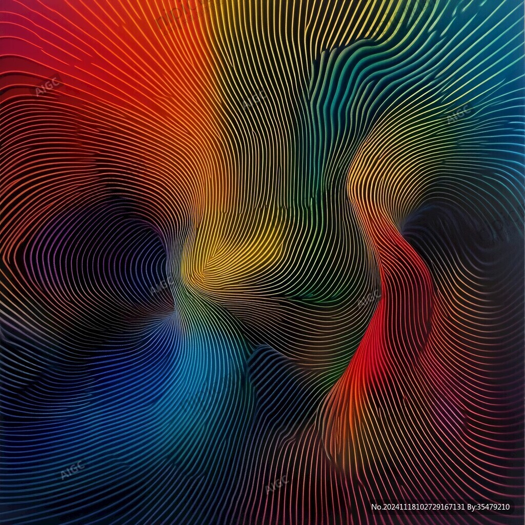 幻彩流体抽象线条背景