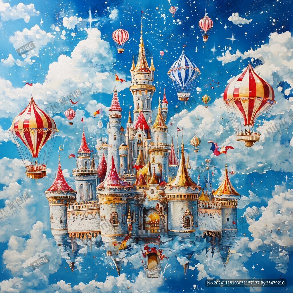 梦幻城堡插画