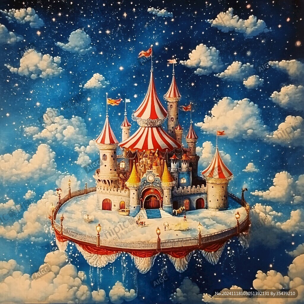 梦幻城堡插画