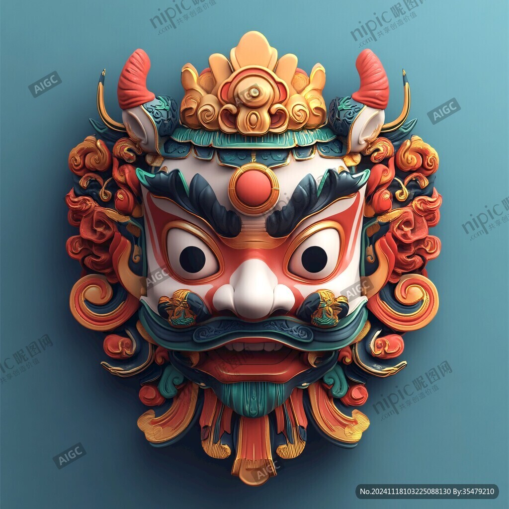 舞狮包装插画