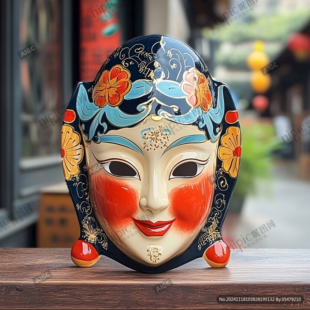 人物面具摆件