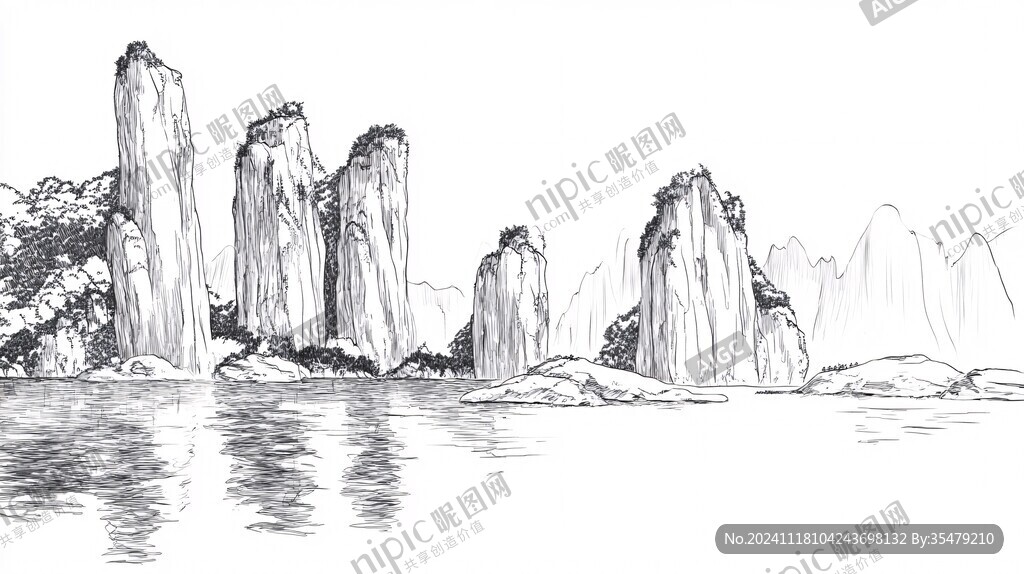 漓江线描